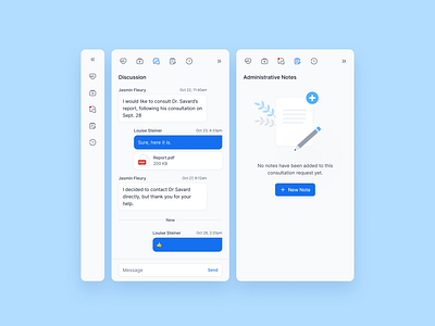 Healthcare App - Side Panel collapsible healthcare information architecture side panel ui