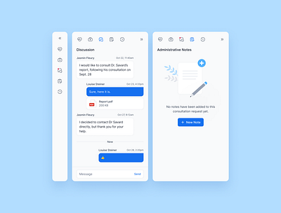 Healthcare App - Side Panel collapsible healthcare information architecture side panel ui