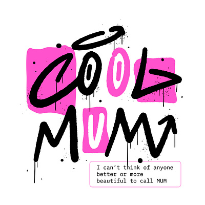 Graffiti mum card calligraphy card design graffiti greeting illustration lettering mom mothers dat mum pink poster print punk quote