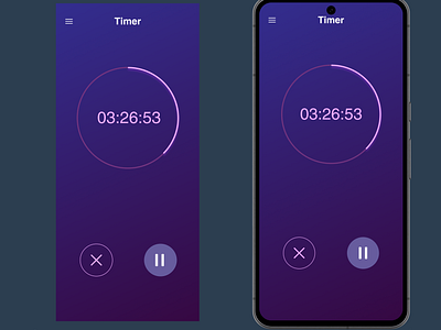 Day 23/100 - Simple Timer Screen UI ui