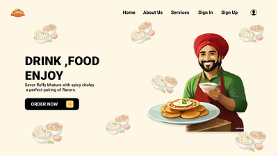 Chole Bhature Landing Page