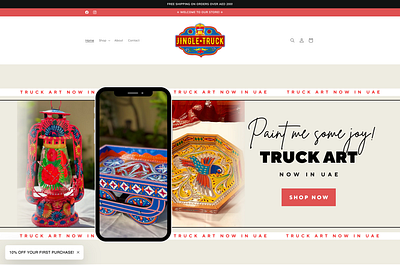 Ecommerce Website Design for South Asian Truck Art branding ui website design