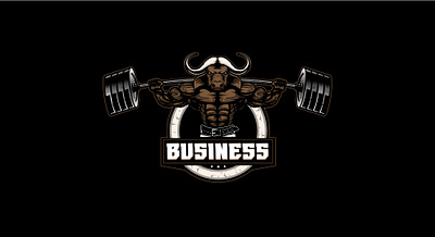 Buffalo logo gym fitness Bodybuilding animal body bodybuilder bodybuilding bufallo buffalo fitness gym ilustration logo vector