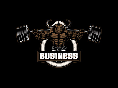 Buffalo logo gym fitness Bodybuilding animal body bodybuilder bodybuilding bufallo buffalo fitness gym ilustration logo vector