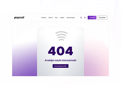 Paycell Redesign Concept - 404 page 404 error page ui ui design uidesign