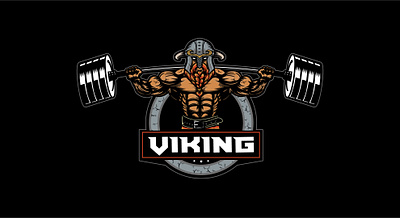 Viking gym fitness logo vector bodybuilder fitnes fitness gym logo powerlifting thor vector viking vikings