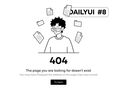 DailyUI#008 (404 page) 404 404page branding dailyui008 graphic design illustration notion ui