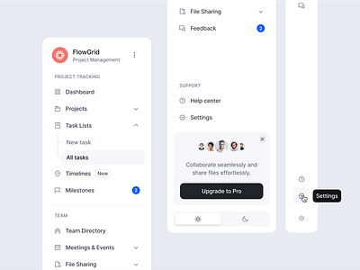 Sidebar Navigation - SquareUI Design System dashboard design system navigation product design sidebar ui ux