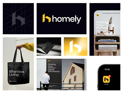 Homely branding design graphic design home logo logo design minimalist real estate