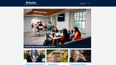 Scholar: The Magazine of the Schreyer Honors College college design penn state schreyer ui university web wordpress