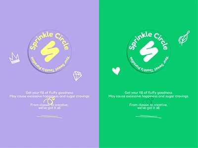 Sprinkle Circle Brand branding ice cream logo s