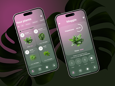 Plant care app mobile app mobile app design mobile app identity mobile ui paywall plant app plant care app visual system