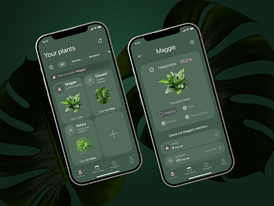 Plant care app mobile app mobile app design mobile app identity mobile ui paywall plant app plant care app visual system