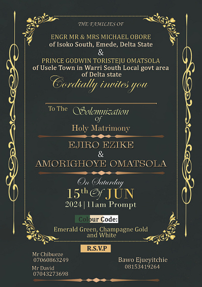 Wedding invitation card design graphic design