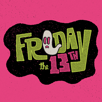 Friday The 13th custom type design friday the 13th hand drawn illustration lettering mightymoss retro typography