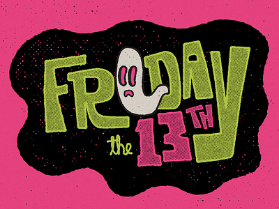 Friday The 13th custom type design friday the 13th hand drawn illustration lettering mightymoss retro typography