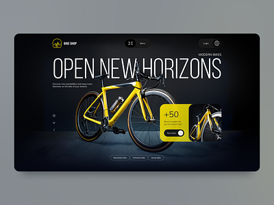 Bike shop_ Landing page bike design landing shop ui ui design ux web website