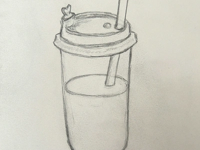 Milk Tea Pencil Drawing boba bubbletea coffeeshop illustration matcha milktea pencildrawing