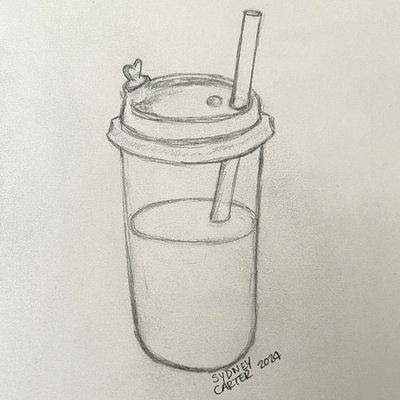 Milk Tea Pencil Drawing boba bubbletea coffeeshop illustration matcha milktea pencildrawing