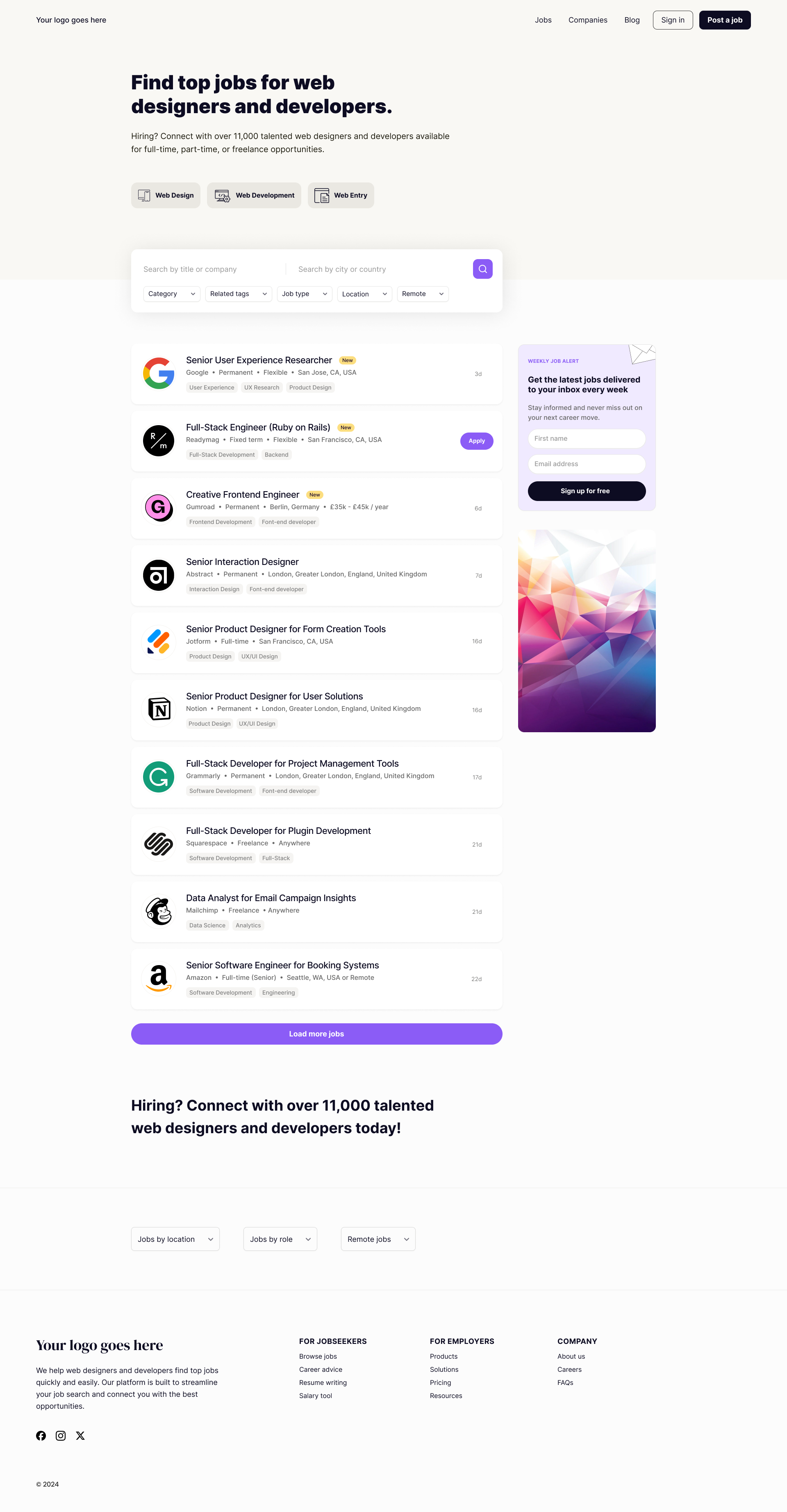 Example of Jobboard theme for Jobboardly