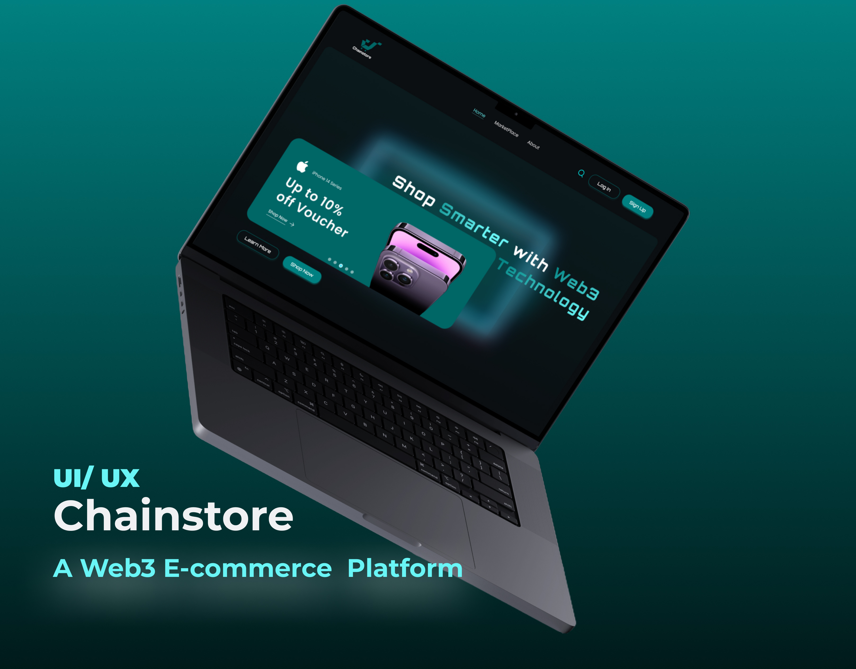 Shop Smarter with Web3 Technology 💻🔗 | Chainstore - Revolution blockchaincommerce cryptoecommerce darkthemeui futuristicdesign productdesign smartshopping ui uiuxdesign web3design webappdesign webdesign