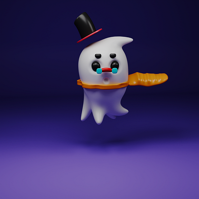 Conceptual Cute Ghost Character Design 3d blender character design modeling sculpting