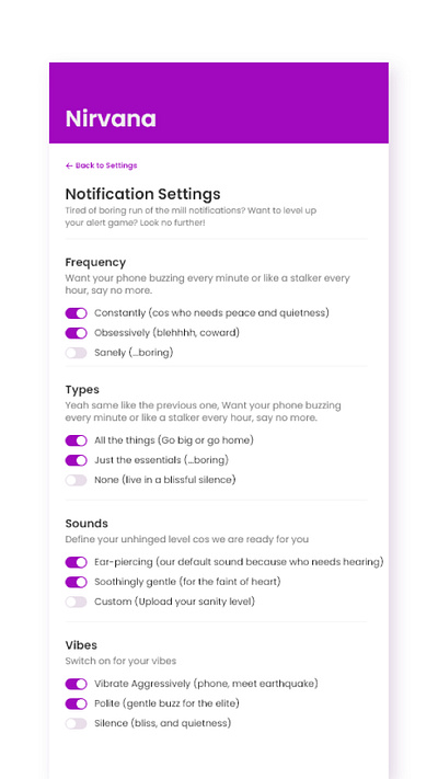 Notifications settings 100 days challenge daily ui dailyui007 design notifications settings ui