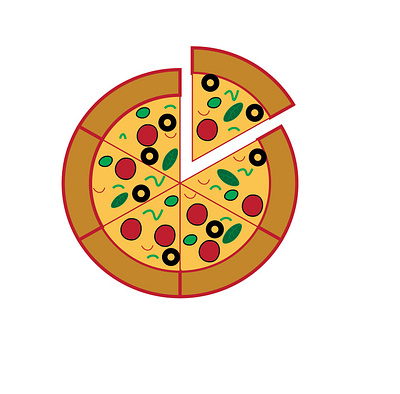 Pizza in Adobe Illustrator adobe illustrator animation graphic design illustration pizza