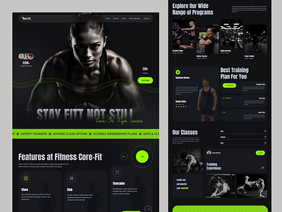 Fitness Landing Page body landing page fitness landing page fitness website gym landing page gym wbesite healthy website landing page landing page design landing page ui website design yoga yoga website