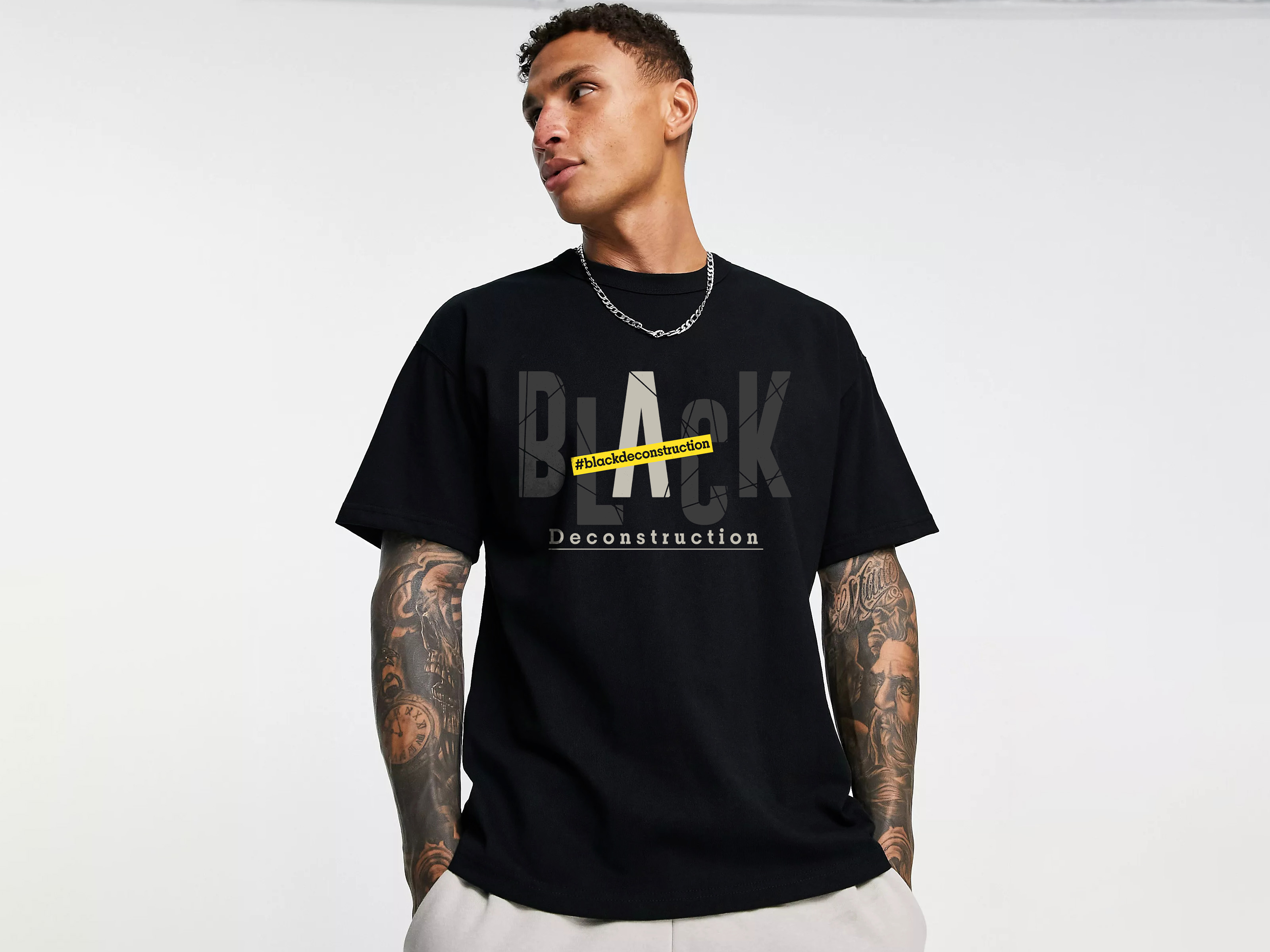 Black t shirt design sales