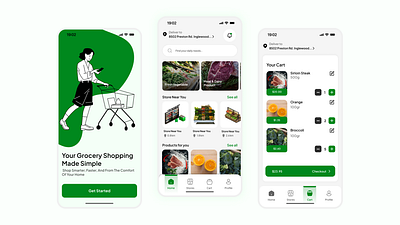 Grocery Shooping Mobile Application application grocery mobile ui ux