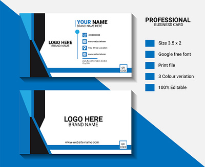 Professional Business card design bi fold brochure business card card flyer id card illlustrator photoshop tri fold