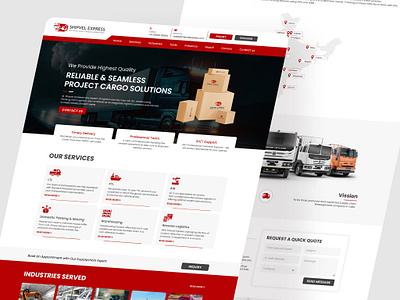 Shipvel Express Landing Page Design