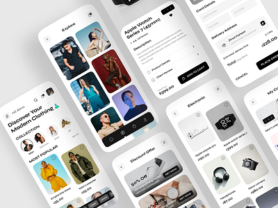 eCommerce Mobile App app design clothing store design e commerce app e commerce design e commerce shop ecommerce ecommerce app fashion app minimal mobile app mobile design online shopping app online store shop shop app shopping app store ui ui design