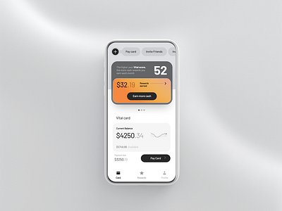 Simple banking app UI by Milkinside 3d animation balance bank banking brand branding button c4d card credit finance layout rating simple trading ui ux