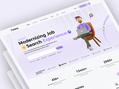 Job Finder Landing Page Responsive Template Design job finder portal job finder website design job listing popular landing page design popular website design trending landing page design