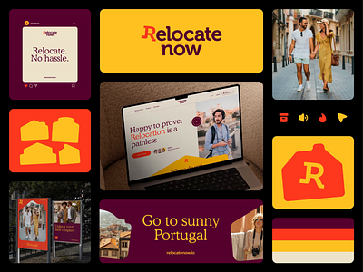 Relocate Now Case Study animation behance brand brand identity brand strategy branding case study graphic design guidelines logo logo design logotype pitch deck visual identity