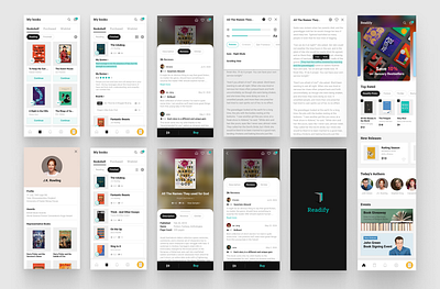 Readify - full app design app app design design designer figma korean mobile mobile app mobile design reading ui ux ux designer uxui wireframe