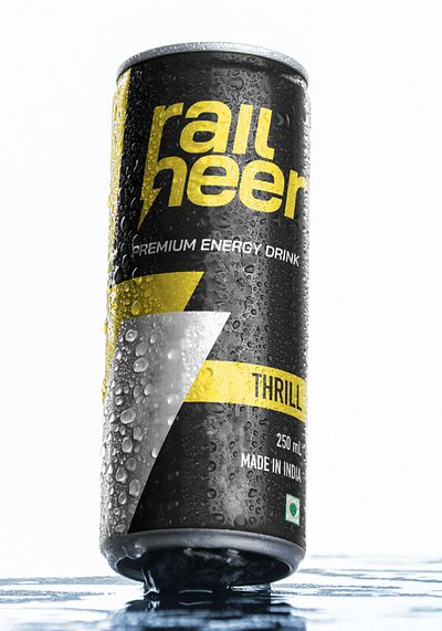 Rail Neer Energy Drink (Logo and Packaging) bottle brand branding can design energy drink graphic graphic design logo logo brand package packaging rebrand