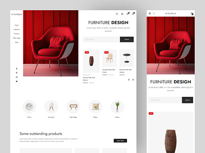 Furniture Design eCommerce Website Design design ecommerce ecommerce website ecommercelandingpage furniture furniture design furniture ecommerce landingpage mobile responsive mobileapp responsive design shopify shopifydesign shopifyshop shopifystore ui design ux design webapp webapplication website