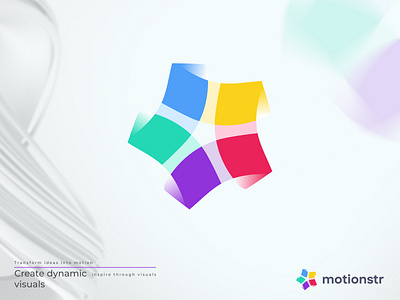 motionstr Logo Design abstract brand identity branding colorfull creative logo logo design logo designer logo mark logotype modern modern star motion design motion graphics motion logo overlay overlay logo star logo technology visual identity