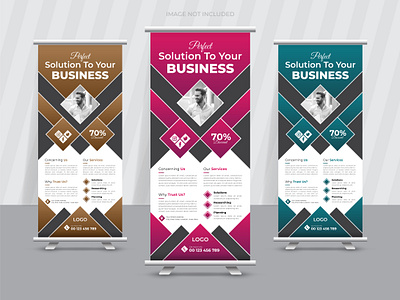 Modern Business Roll Up Banner Design business roll up banner marketing standee banner suny graphic