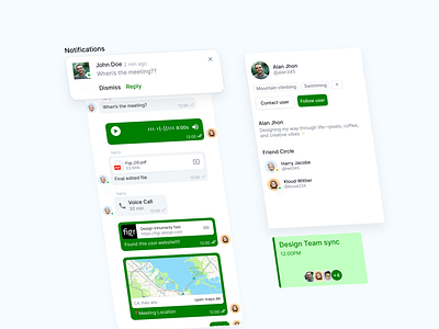 UI Components for Messaging app app design app screen chat chat screen component components design design system figma illustration kit message ui ui design ui kit uiux uiux design ux ux design website