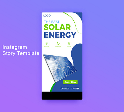 Social media-solar energy stories and template energia solar mobile design panels social media