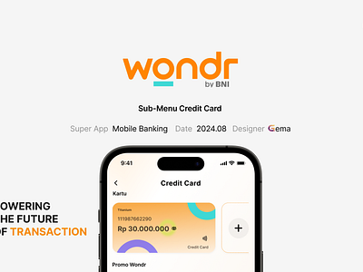 CONCEPT MENU CREDIT CARD banking apps banking deisgn mobile banking ui