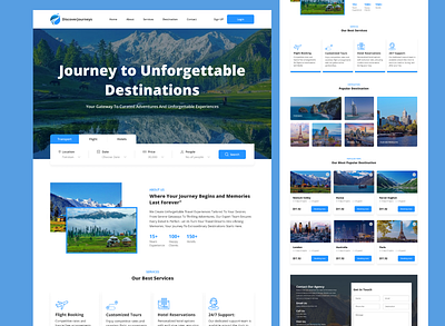 Travel Agency Website adventure behance branding design dribbble tour travel travelagencywebsite ui uiux designer userinterface website