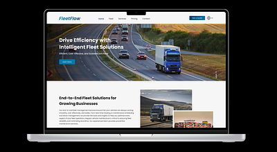 Logistics & Transportation | Fleet solution company website lan banner design branding graphic design landing logo page ui uidesign userinterface vector webdesign webdesigner websitedesign