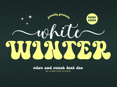 White Winter - Retro Font and Script Font Duo boho font bold font calligraphy christmas font classic font cursive font font fonts handwriting lettering modern font old font retro font script font swash font tail font typeface typography vintage font wedding font