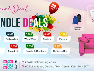 Quick Printing Banner Design banner banner design branding graphic design logo ui uiux