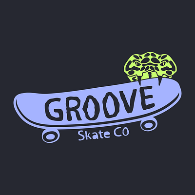 GROOVE SKATE CO brand identity brand identity design branding design graphic design logo logo design skate skateboarding skateboards